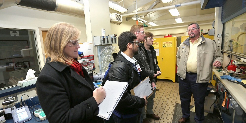 Students Take Notes in Lab