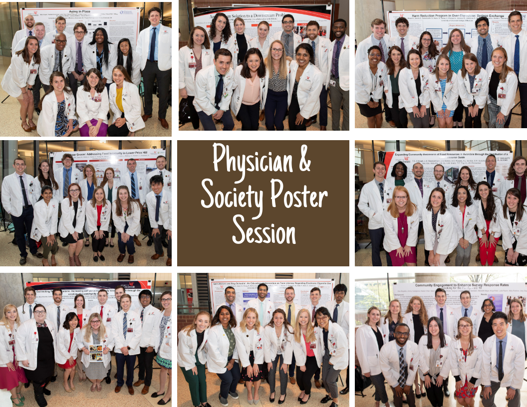 2019 P&S Student Poster Session Photo collage of 2019 Physician and Society Student Poster Session
