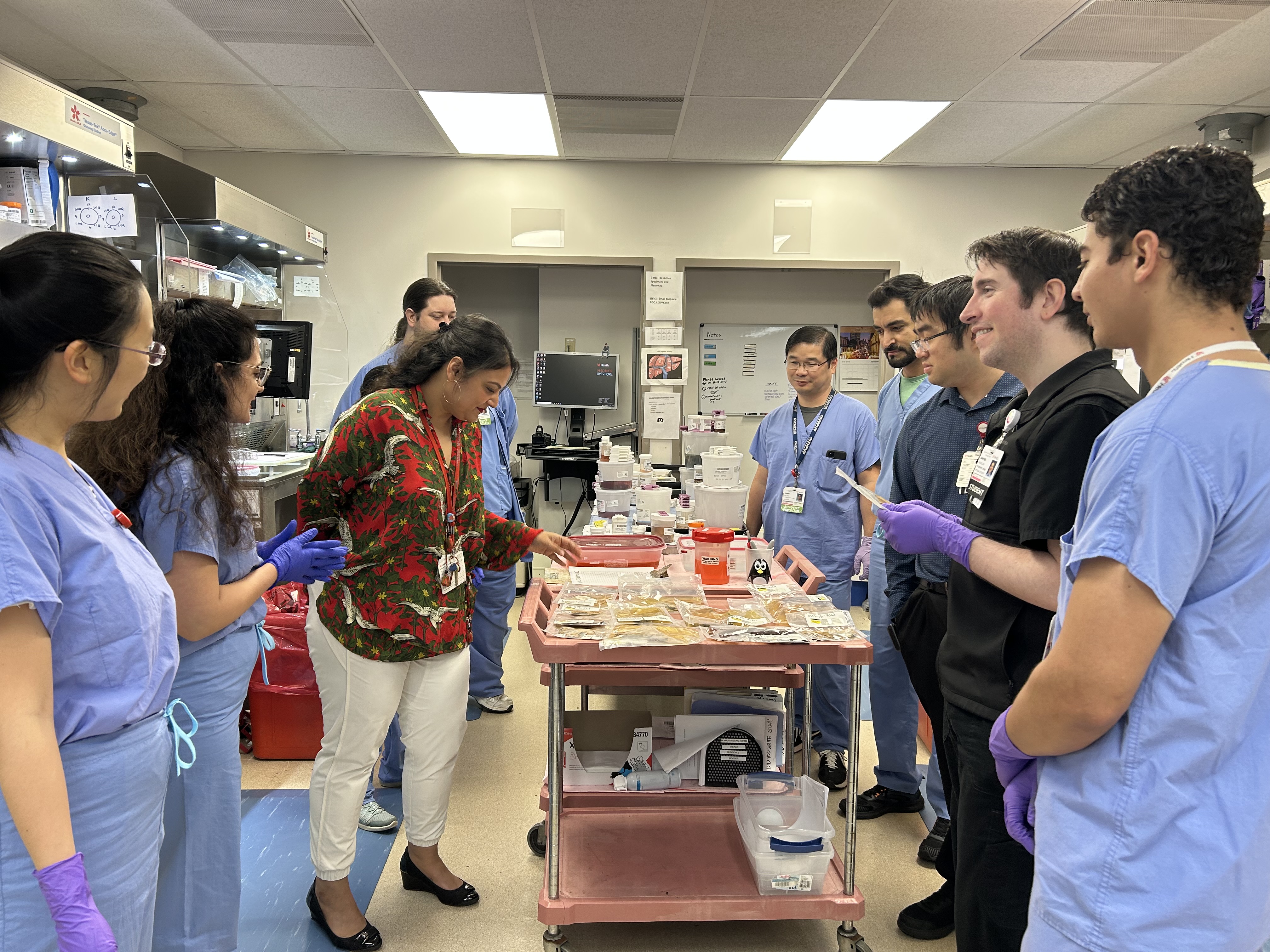 Dr. Sharma, Residents, Med Students and Observer in the lab Dr. Sharma, Residents, Med Students and Observer in the lab